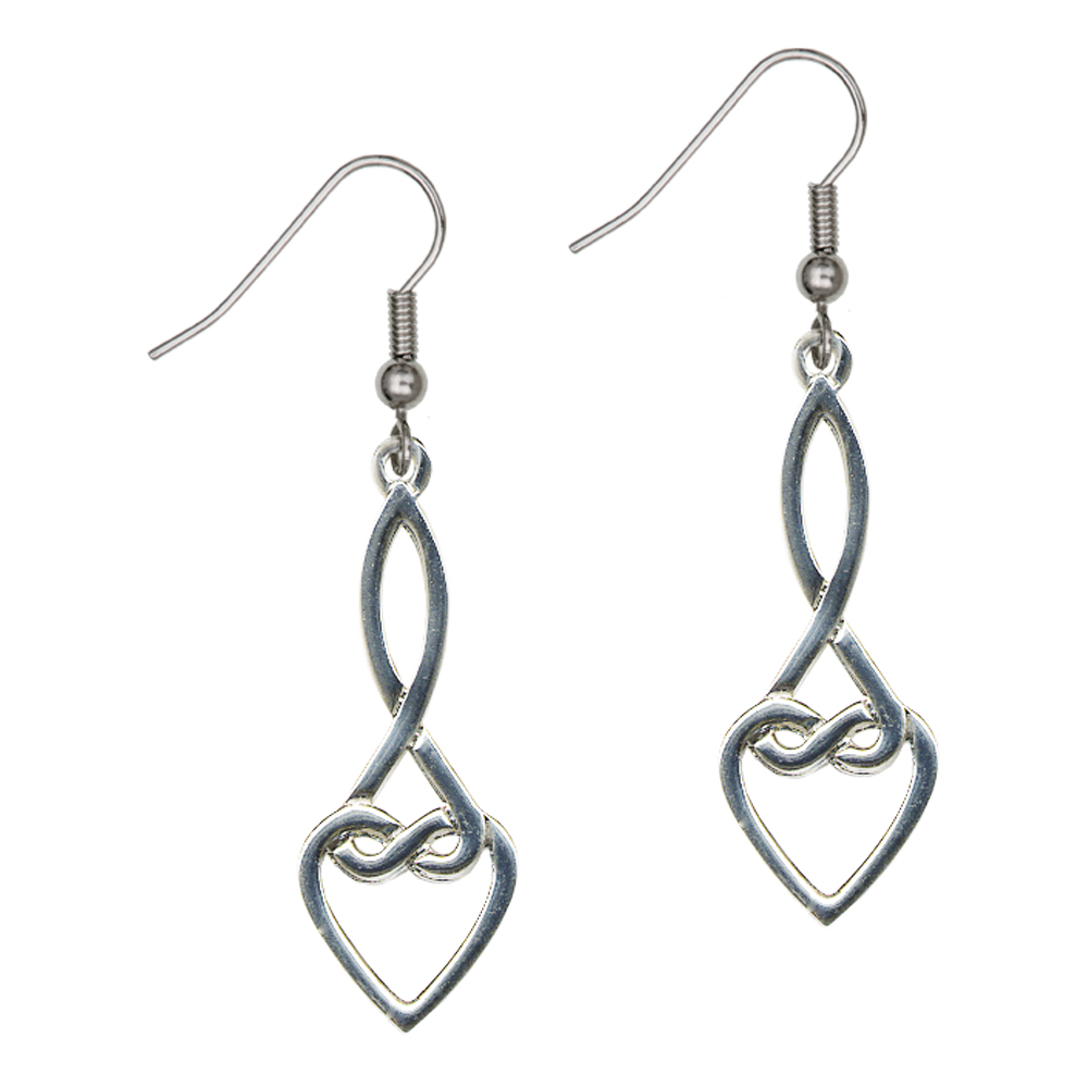 Jura Knot Heart Earrings - Click Image to Close